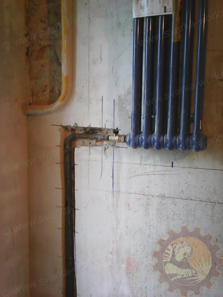 Монтаж радиатора отопления